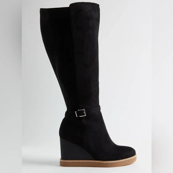 Calf Torrid Suede Boots Torrid Black Knee High Boots Wide Width